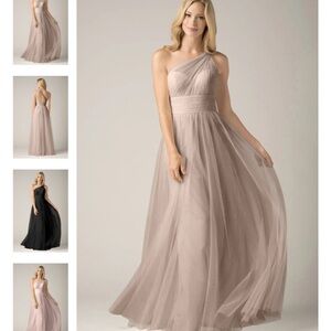 WTOO Watters Dress Rue Bridesmaid Wedding 00858 Latte Size 12